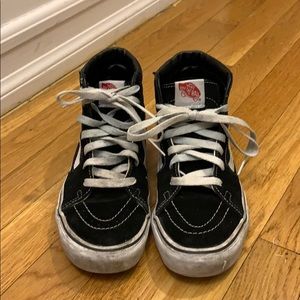 Vans black high top sneaker